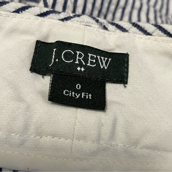 J Crew Cotton Blue & White Nautical Striped Cotton Shorts Women’s 0 - Picture 6 of 9